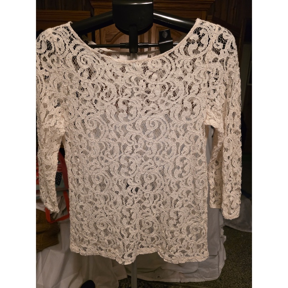 Loft Coverup Size M. 20-22" PTP, 25" Long ‎ 3/4 Sleeves.  Coastal, Beachy, Boho,